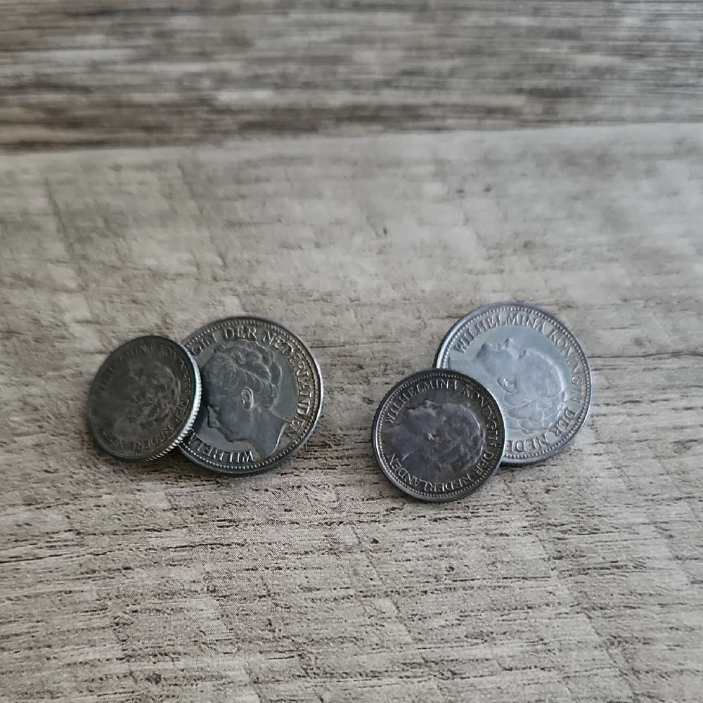 Dutch Wilhelmina Coin Cuff Links